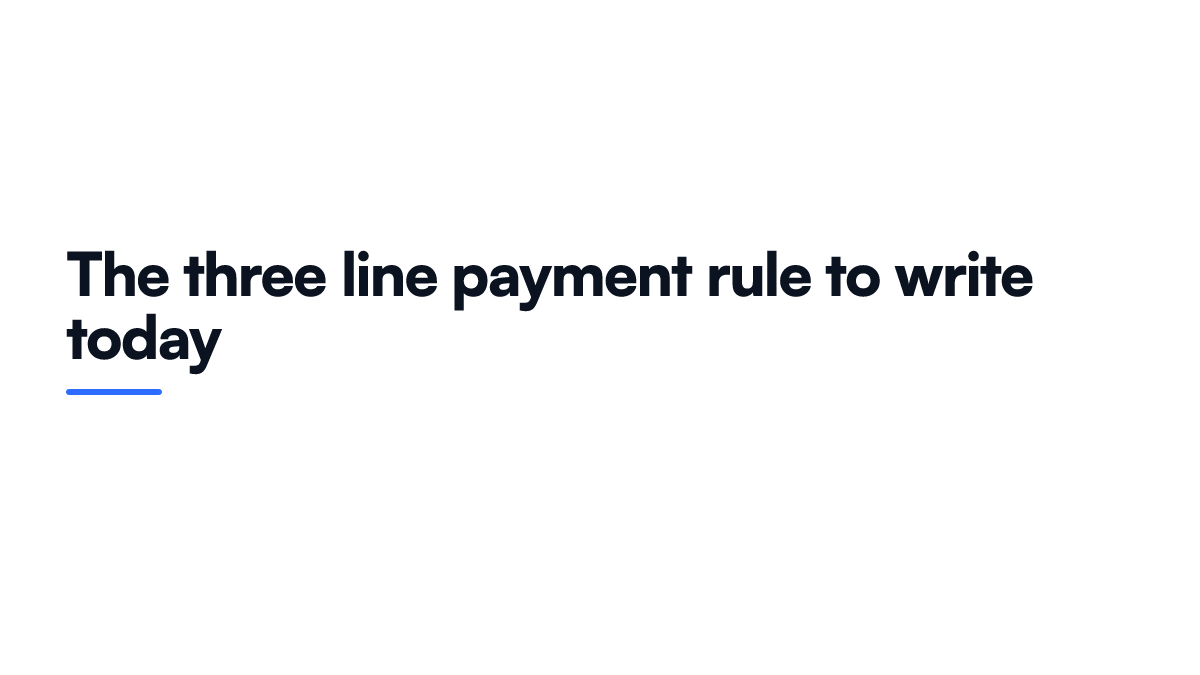 Card stating a three line payment verification rule a small business can adopt against voice cloning fraud