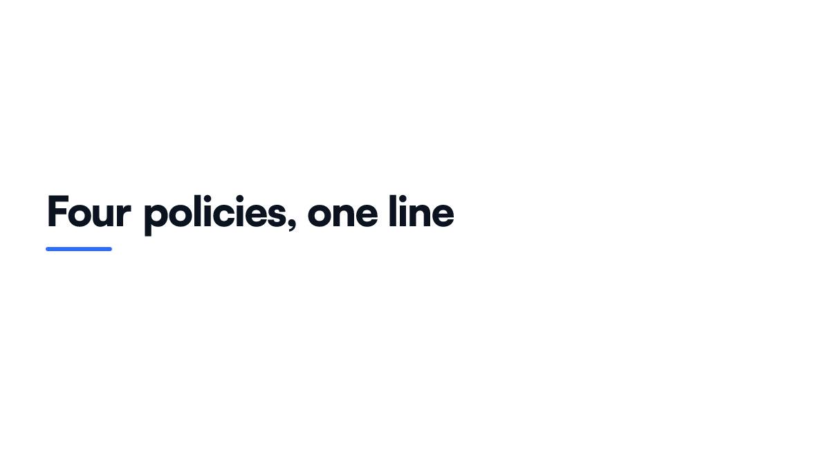 Card summarising four platform policies on machine written content, covering Snapchat recommendations, LinkedIn reach, YouTube payouts and Google search rankings